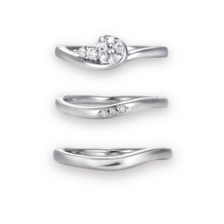 【DIAMOND DOT LAB(ダイアモンド ドット ラボ)】七ノ幸【水澄み】セットリング/ 川の始まりである澄んだ湧き水をイメージしたデザインです。