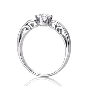 【DIAMOND DOT LAB(ダイアモンド ドット ラボ)】TOE-002　エンゲージリング　/ シンプルでサイドライが美しい婚約指輪です。 