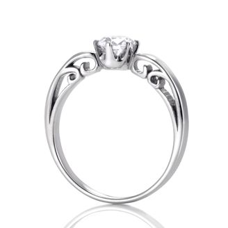 【DIAMOND DOT LAB(ダイアモンド ドット ラボ)】 TOE-002　エンゲージリング　/ シンプルでサイドライが美しい婚約指輪です。