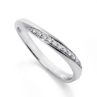 【DIAMOND DOT LAB(ダイアモンド ドット ラボ)】TOM173　TOM-174　マリッジリング/ S字ウェーブラインの肌なじみが良いリングです。