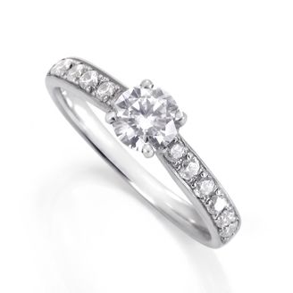 【DIAMOND DOT LAB(ダイアモンド ドット ラボ)】TOE-012　エンゲージリング　/   ダイヤモンドが敷き詰められたゴージャスなデザインです。