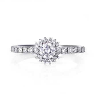 【DIAMOND DOT LAB(ダイアモンド ドット ラボ)】七ノ幸【宝樹】エンゲージリング/ 森の中から宝物を見つけるイメージをデザインしました。