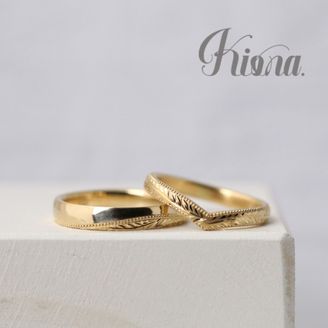 【atelier Kiona(アトリエキオナ)】【オーダーメイド】彫模様がカッコ良い！アンティーク感満載の20金リング
