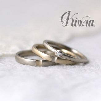 【atelier Kiona(アトリエキオナ)】【オーダーメイド】キャンドルがモチーフ♪優しい色合いのコンビネーションセットリング