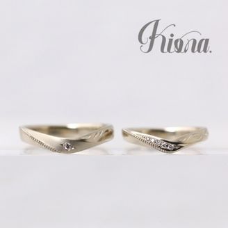 【atelier Kiona(アトリエキオナ)】【オーダーメイド】ミルグレインも彫模様もダイヤも！