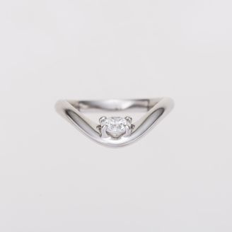 【ENEY(エネイ)】DROP CURVE 0.3CT ROUND PT900 RING