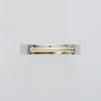 【ENEY(エネイ)】1/4 BRIDGE RING HIRA PT900 &times; K18YG