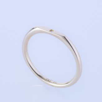 【ENEY(エネイ)】SURFACE K10YG POINT MIRROR SLIM RING