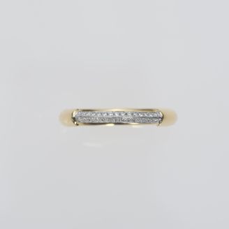 【ENEY(エネイ)】1/4 BRIDGE DIAMOND RING K18YG &times; K18YG