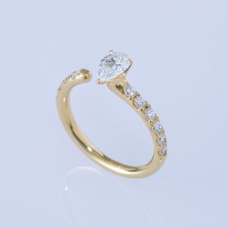 【ENEY(エネイ)】ONE K18YG PEAR 0.5CT HALF ETERNITY RING