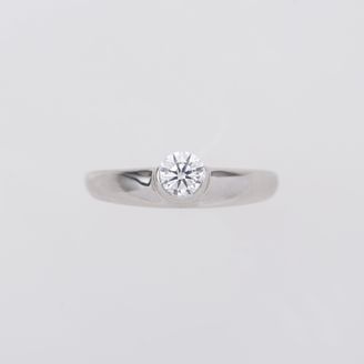 【ENEY(エネイ)】 DROP STRAIGHT 0.3CT ROUND PT900 RING