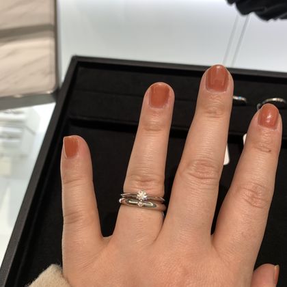 Tiffany & Co. シルバー ダイヤモンド リング 結婚指輪セット