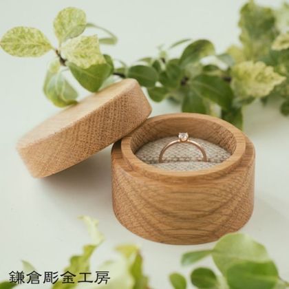 【鎌倉彫金工房】【想いを込める婚約指輪】ダイヤ・K18PG(ピンクゴールド)・マット仕上げ