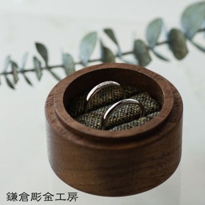 【鎌倉彫金工房】【ふたりでつくる結婚指輪】メンズpt900&レディースpt900(クリア仕上げ)