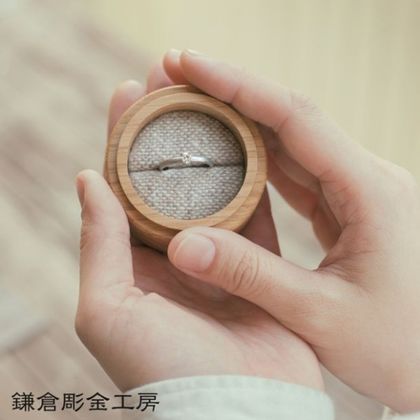 【鎌倉彫金工房】【想いを込める婚約指輪】ダイヤ・Pt900(プラチナ)マット仕上げ