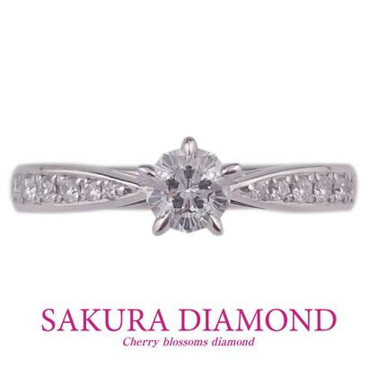 【JKPLANET(JKプラネット)】Pt900　さくらダイヤモンド　リング