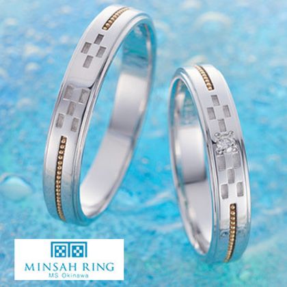 【JKPLANET(JKプラネット)】ミンサーリング マリッジリング  [永遠の粒 ゴールドミル]