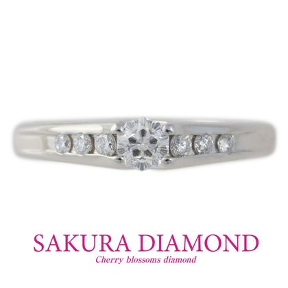 【JKPLANET(JKプラネット)】Pt900　さくらダイヤモンド　リング