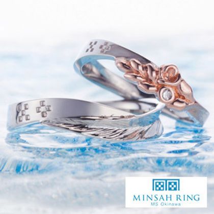 【JKPLANET(JKプラネット)】ミンサーリング マリッジリング  [月桃～爽やかな愛～]