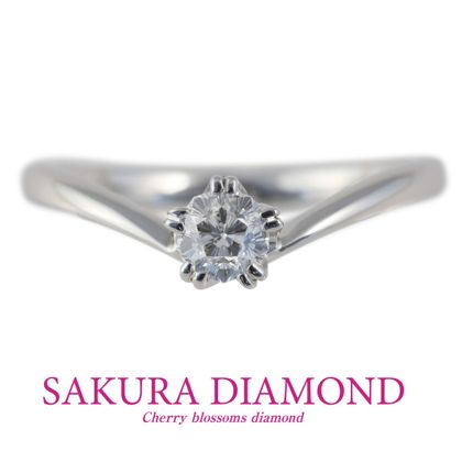 【JKPLANET(JKプラネット)】Pt900　さくらダイヤモンド　リング