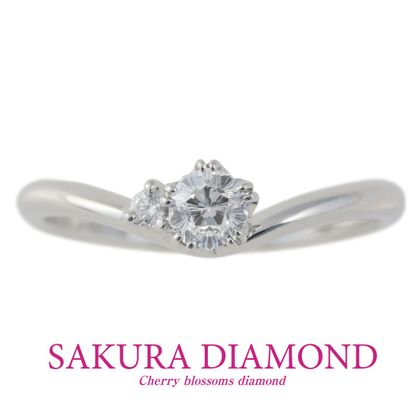【JKPLANET(JKプラネット)】Pt900　さくらダイヤモンド　セットリング
