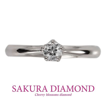 【JKPLANET(JKプラネット)】Pt900　さくらダイヤモンド　リング