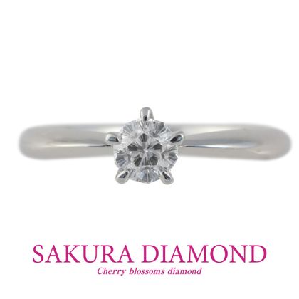 【JKPLANET(JKプラネット)】Pt900　さくらダイヤモンド　リング