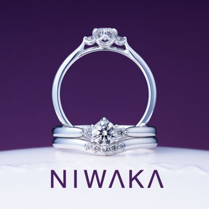 俄NIWAKA　初桜UIZAKURA✨プラチナリング 初桜（メレあり）｜マリッジ｜結婚指輪・婚約指輪｜俄 NIWAKA
