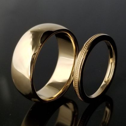【TANZO.(鍛造指輪)】ゴールドが輝き重厚で高級感のある結婚指輪
