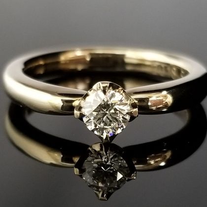 【TANZO.(鍛造指輪)】可愛いフォルムのご婚約指輪