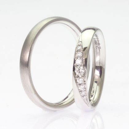 【TANZO.(鍛造指輪)】平甲丸ストレート/マット＆鏡面仕上げ