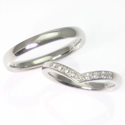 【TANZO.(鍛造指輪)】平甲丸ストレート＆V字