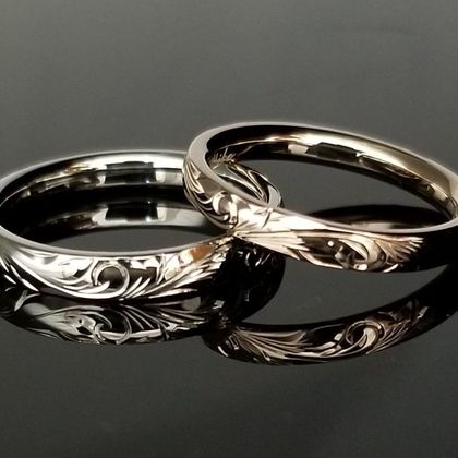 【TANZO.(鍛造指輪)】ハワイアン彫りが美しく輝かしい鍛造リング