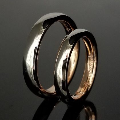 【TANZO.(鍛造指輪)】二人だけしか知りえない色味を2色使った鍛造リング