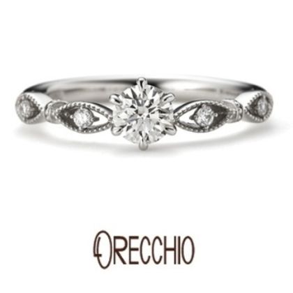 【ORECCHIO(オレッキオ)】パッショナート ~ティアラのようなアームのデザインでエレガントな婚約指輪
