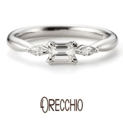 【ORECCHIO(オレッキオ)】ジャスミン～エメラルドカットダイヤ×マーキスダイヤで他にはないデザイン