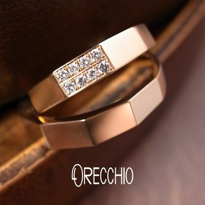 【ORECCHIO(オレッキオ)】＜safari～サファリ＞FM-2205/FM2206 結婚指輪　エッジのきいたフォルムが男性にも大人気！
