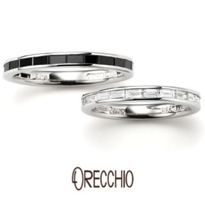 【ORECCHIO(オレッキオ)】＜safari～サファリ＞FM-2219/FM-2220　バゲットカットブラックダイヤのエタニティはオレッキオだけ！