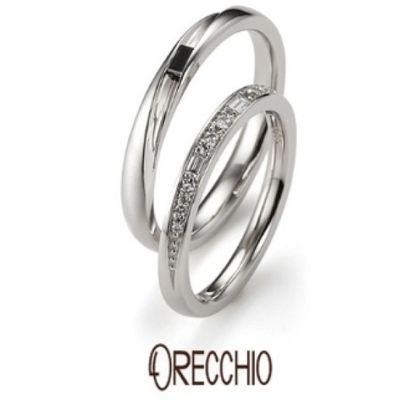 【ORECCHIO(オレッキオ)】タイム～輝きが違うバゲットカットとラウンドカットダイヤが交互に配置された結婚指輪