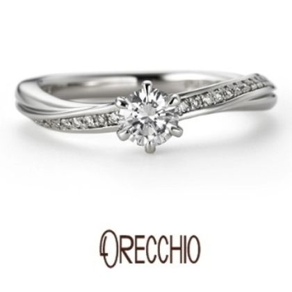 【ORECCHIO(オレッキオ)】クレッシェンド ～結婚指輪との重ね付けでより華やかでエレガントな婚約指輪