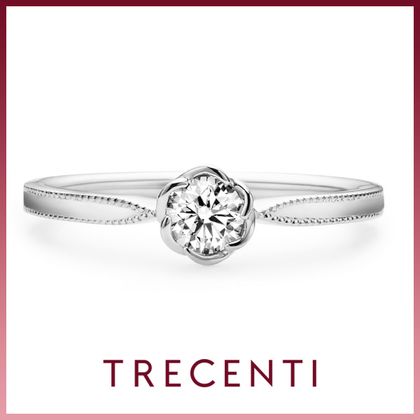 【TRECENTI(トレセンテ)】【ミルグレインが彩るアンティーク風リング】ジプソフィラ（FLO-6M）