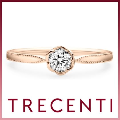 【TRECENTI(トレセンテ)】【ミルグレイン×ピンクゴールドでアンティーク調に】ジプソフィラ（FLO-6M）