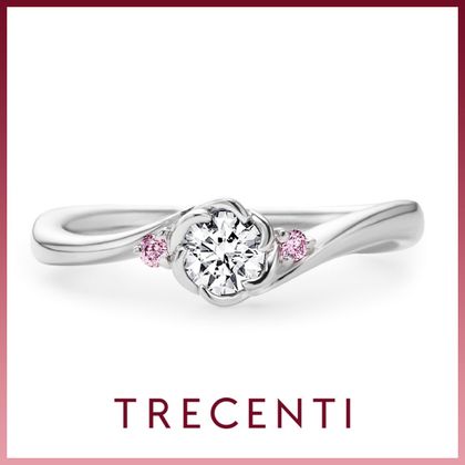 【TRECENTI(トレセンテ)】【お花を彷彿とさせるダイヤモンドセッティング】ペオニアS（FLO-6EP)