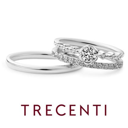 【TRECENTI(トレセンテ)】フローラ＆ハーフエタニティ(FLO-6G, TH-AM,ET-SH15)