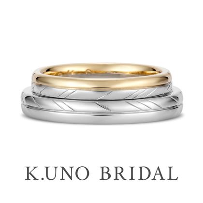 【ケイウノ ブライダル(K.UNO BRIDAL)】[オーダーメイド]ふたつ重ねると、想い出の“若松の葉”の姿が浮かび上がる