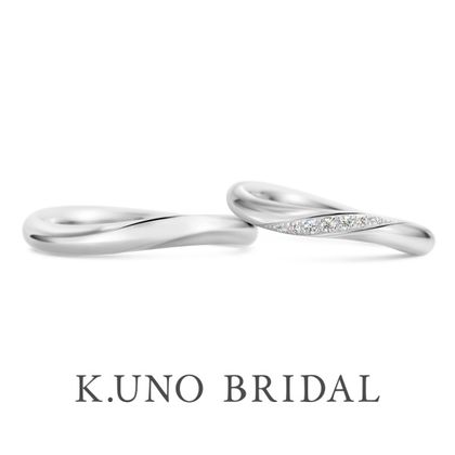 【ケイウノ ブライダル(K.UNO BRIDAL)】【パーチェ】ゆるやかなウェーブラインの結婚指輪