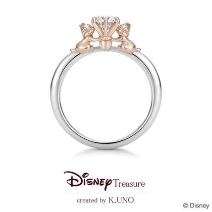 【ケイウノ ブライダル(K.UNO BRIDAL)】［Disney］Chipper Buddy/チップ＆デール エンゲージリング 