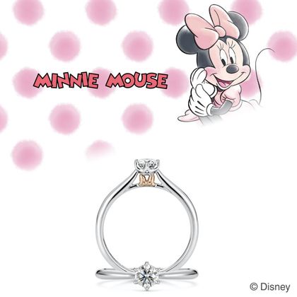【ケイウノ ブライダル(K.UNO BRIDAL)】[Disney] Tied with Love 「ミッキー＆ミニー」 / エンゲージリング （婚約指輪）