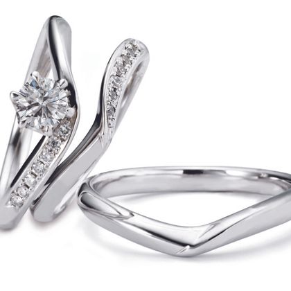 【アネリディギンザ(ANELLI DI GINZA)】LAVENNA PLATINO/バタフライ/婚約指輪＆結婚指輪【アネリディギンザ/ANELLI DI GINZA】