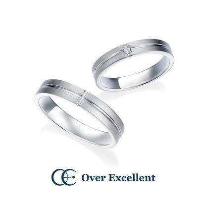 【Over Excellent(オーバーエクセレント)】【Salvia サルビア-尊敬-】シャープで存在感のあるアームに施したクロスライン。マット仕上げのアームに煌めくエッジがモダンな印象。